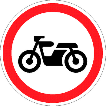 3.5 движение мотоциклов запрещено - Дорожные знаки - Запрещающие знаки - Магазин охраны труда Протекторшоп